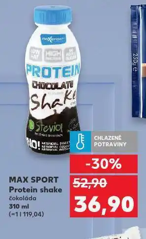 Kaufland Max sport protein shake čokoláda nabídka