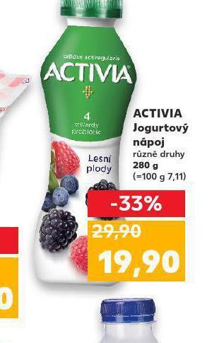 Kaufland Activia jogurtový nápoj nabídka
