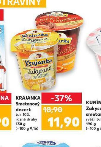 Kaufland Krajanka smetanový dezert nabídka