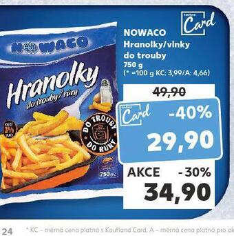 Kaufland Nowaco hranolky / vlnky do trouby nabídka