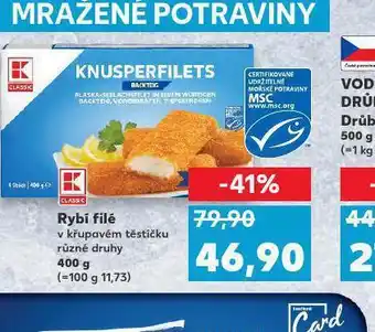 Kaufland Rybí filé v křupavém těstíčku nabídka