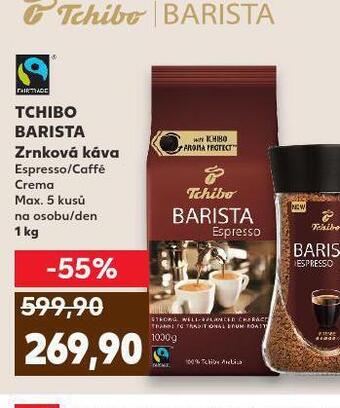Kaufland Tchibo barista zrnková káva nabídka