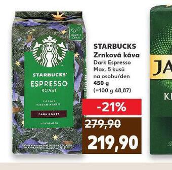 Kaufland Starbucks zrnková káva nabídka