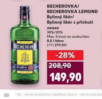 Kaufland Becherovka / becherovka lemond nabídka