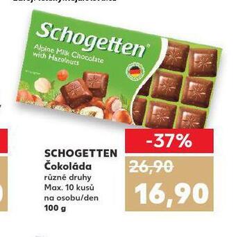 Kaufland Schogetten čokoláda nabídka