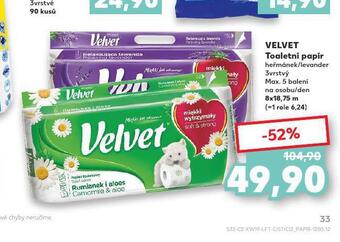 Kaufland Velvet toaletní papír nabídka