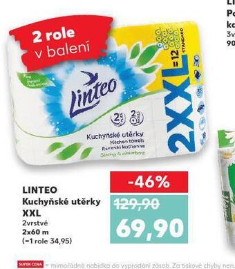 Kaufland Linteo kuchyňské utěrky xxl nabídka