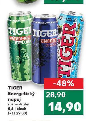 Kaufland Tiger energetický nápoj nabídka