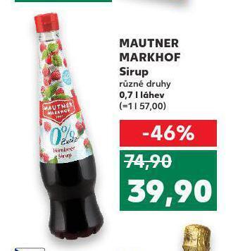 Kaufland Mautner markhof sirup nabídka