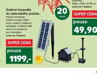 Kaufland Solární čerpadlo do zahradního jezírka nabídka
