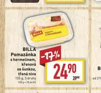 Billa Billa pomazánka s hermelínem nabídka