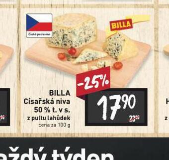 Billa Billa císařská niva 50% nabídka