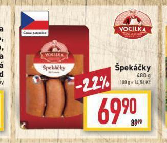 Billa Špekáčky nabídka