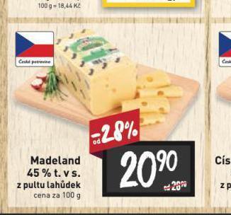 Billa Madeland 45% nabídka