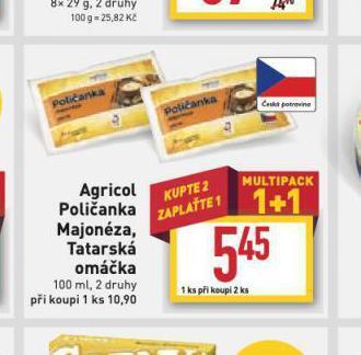 Billa Agricol tatarská omáčka nabídka