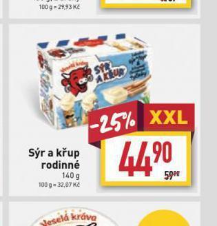 Billa Sýr a křup rodinné nabídka
