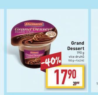 Billa Grand dessert nabídka