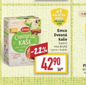 Billa Emco ovesná kaše nabídka