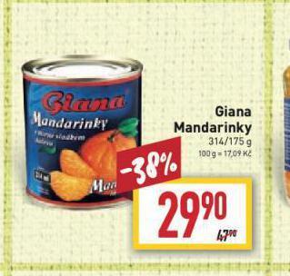 Billa Giana mandarinky nabídka