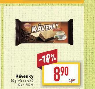 Billa Kávenky nabídka