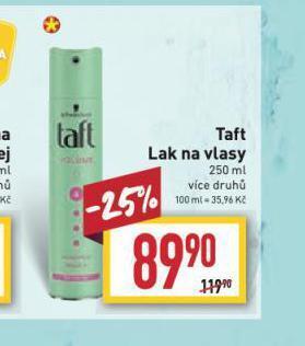 Billa Taft lak na vlasy nabídka
