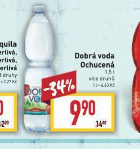 Billa Dobrá voda ochucená nabídka