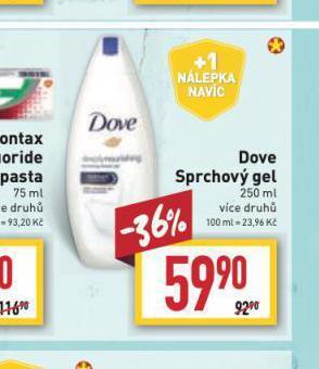 Billa Dove sprchový gel nabídka