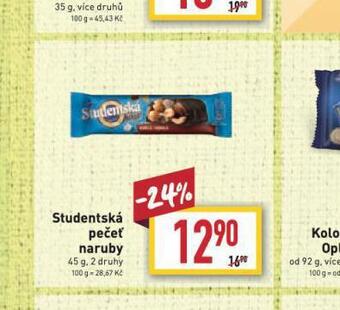 Billa Orion studentská pečeť naruby nabídka