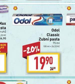 Billa Odol classic zubní pasta nabídka
