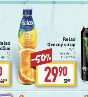 Billa Relax ovocný sirup nabídka