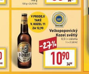 Billa Pivo velkopopovický kozel 10 nabídka