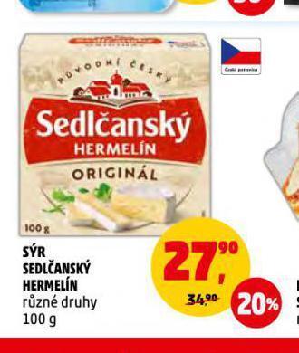 Penny Market Sýr sedlčanský hermelín nabídka