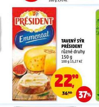 Tavený sýr président