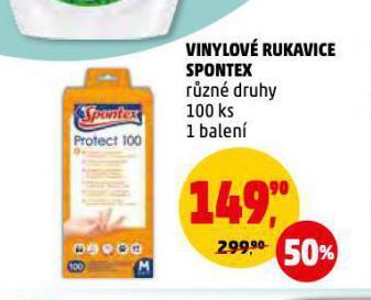 Penny Market Vinylové rukavice spontex nabídka
