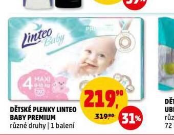Penny Market Linteo baby premium dětské plenky nabídka