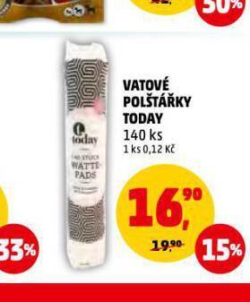 Penny Market Today vatové polštářky nabídka
