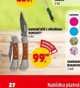 Penny Market Kapesní nůž s dřevěnou rukojetí nabídka