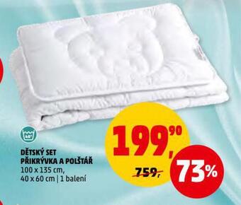 Penny Market Dětský set přikrývka a polštář nabídka