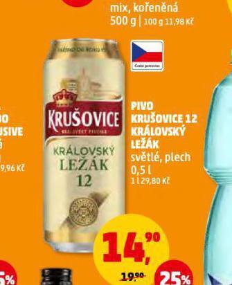 Penny Market Pivo krušovice 12 královský ležák nabídka