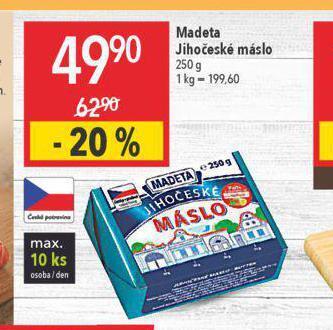 Globus Madeta jihočeské máslo nabídka