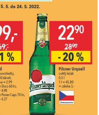 Globus Pivo pilsner urquell nabídka