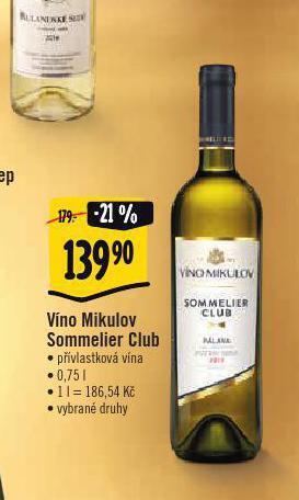 Jip Víno mikulov sommelier club nabídka