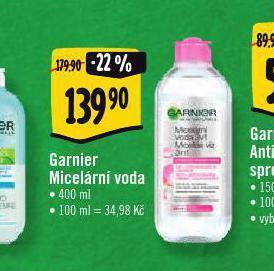 Jip Garnier micelární voda nabídka