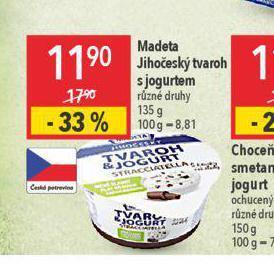 Globus Madeta jihočeský tvaroh s jogurtem nabídka