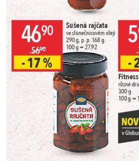 Globus Sušená rajčata nabídka