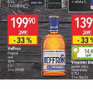 Globus Heffron original rum nabídka