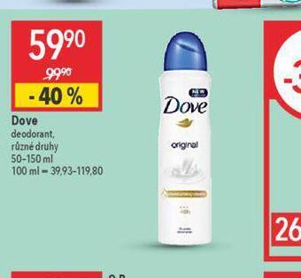 Globus Dove deodorant nabídka