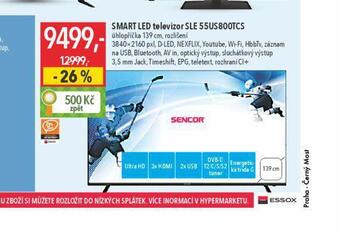 Globus Smart led televizor sencor 139 cm nabídka