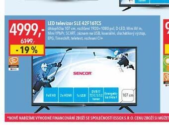 Globus Led televizor sencor 107 cm nabídka