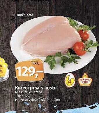 Coop Kuřecí prsa s kostí nabídka